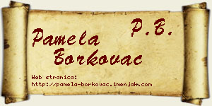 Pamela Borkovac vizit kartica